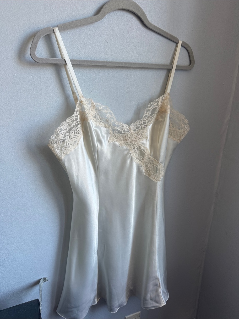 Victoria Secret Gold Label Lace Trim Chemise Slip